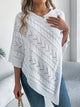 Moncelia Dalila Cable Knit V-Neck Cape Poncho