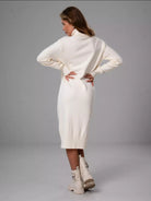 Moncelia Vibeke Turtleneck Knit Sweater Dress