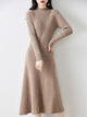 Moncelia Viola Ribbed Wool-Blend Sweater Dress