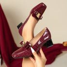 Moncelia Vella Croc Block Heel Loafers