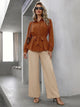 Whitney Belted Peplum Shirt and Pants Set