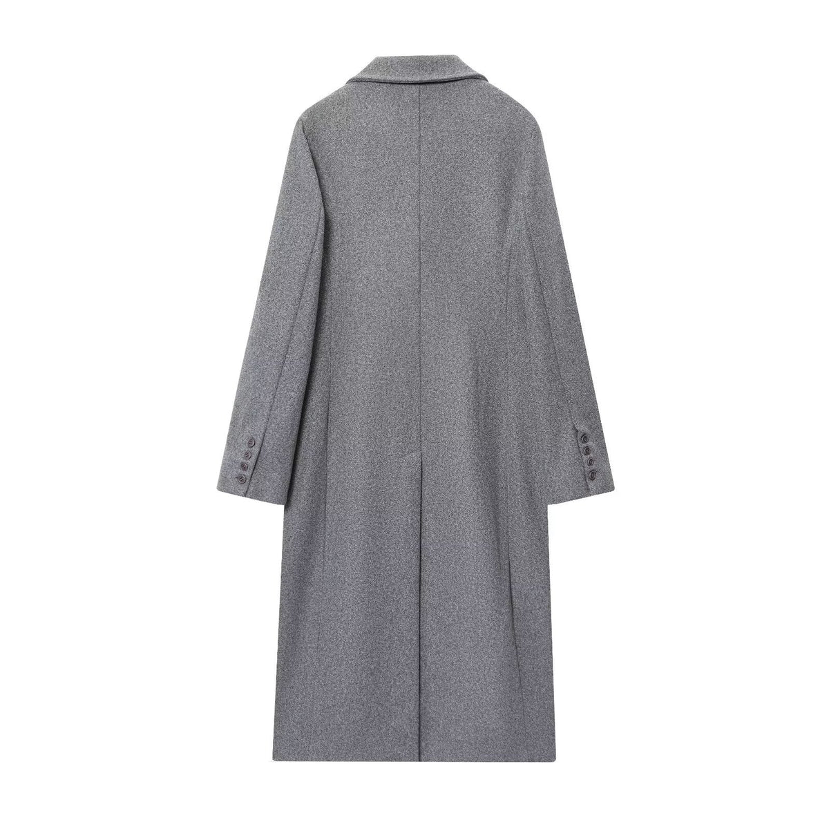 Moncelia Esme Double-Breasted Longline Wool-Blend Coat