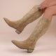 Moncelia Jehanne Embroidered Knee-High Western Boots