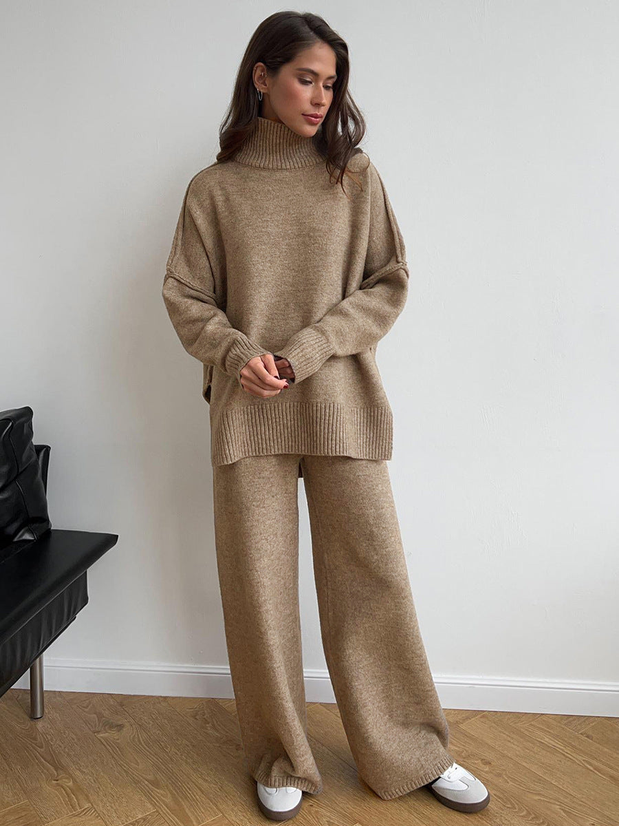 Moncelia Samira Turtleneck Knit Sweater & Pants Set