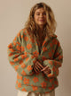 Moncelia Aurore Floral Sherpa Half-Zip Pullover