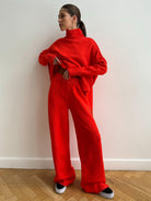 Moncelia Samira Turtleneck Knit Sweater & Pants Set