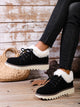 Cora Plush Cuff Lace-Up Platform Booties
