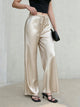 Laurel Satin Wide-Leg Trousers