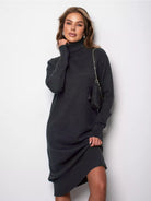 Moncelia Vibeke Turtleneck Knit Sweater Dress