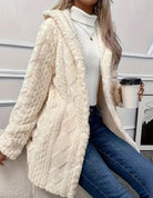 Moncelia Embla Hooded Sherpa Fleece Button Jacket