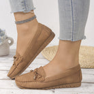 Moncelia Ersilia Whipstitch Bow Moccasin Loafers