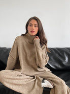 Moncelia Samira Turtleneck Knit Sweater & Pants Set