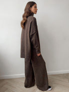 Moncelia Samira Turtleneck Knit Sweater & Pants Set