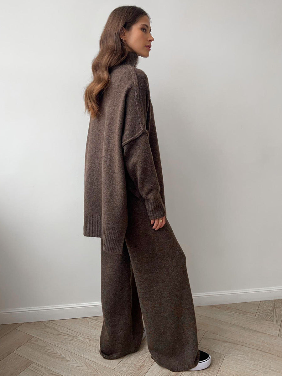 Moncelia Samira Turtleneck Knit Sweater & Pants Set