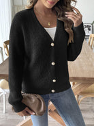 Moncelia Talise Faux Mink Pearl Cardigan