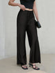 Laurel Satin Wide-Leg Trousers