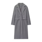 Moncelia Esme Double-Breasted Longline Wool-Blend Coat
