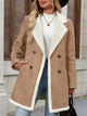 Florence Faux Suede Sherpa Trim Coat
