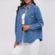 Moncelia Suzette Printed Jacquard Denim Shirt Jacket