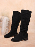 Moncelia Fleur Slouchy Faux Suede Knee-High Boots