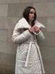 Kalina Belted Shawl Collar Puffer Coat