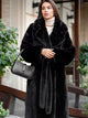 Faye Faux Fur Belted Wrap Coat