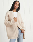 Moncelia Marian Oversized Ribbed V-Neck Cardigan