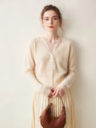 Moncelia Amelia Cashmere-Blend Lace Cardigan