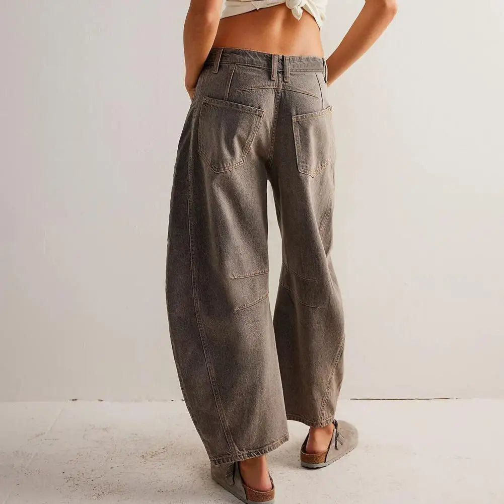 Moncelia Kathleen Sculpted Barrel Leg Denim Jeans