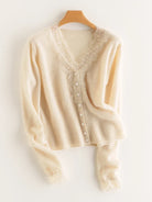 Moncelia Amelia Cashmere-Blend Lace Cardigan