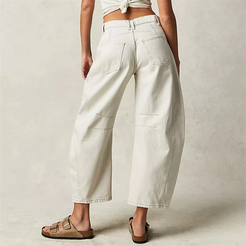 Moncelia Kathleen Sculpted Barrel Leg Denim Jeans