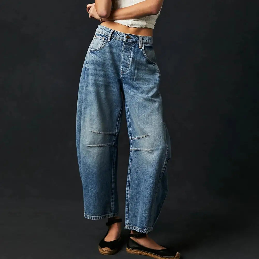 Moncelia Kathleen Sculpted Barrel Leg Denim Jeans