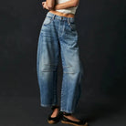 Moncelia Kathleen Sculpted Barrel Leg Denim Jeans