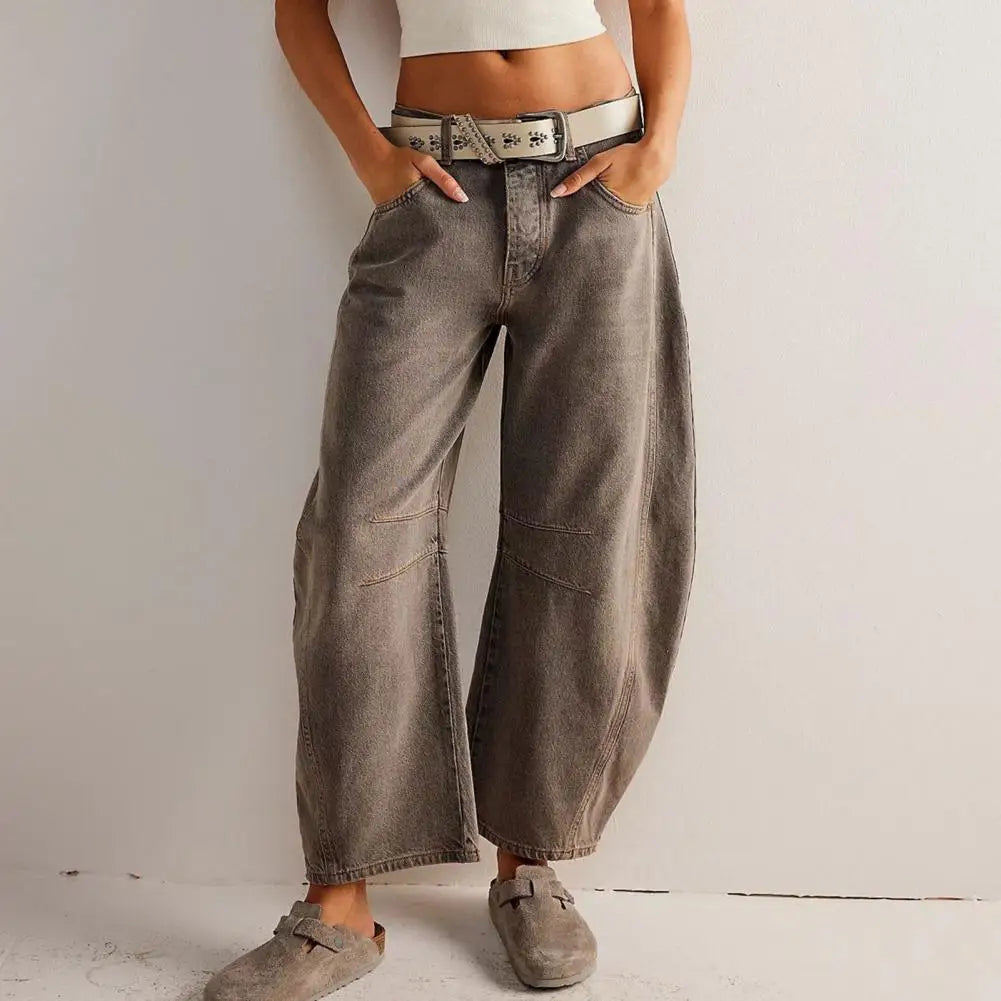 Moncelia Kathleen Sculpted Barrel Leg Denim Jeans