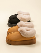 Moncelia Noor Faux-Fur Lined Platform Slipper Booties