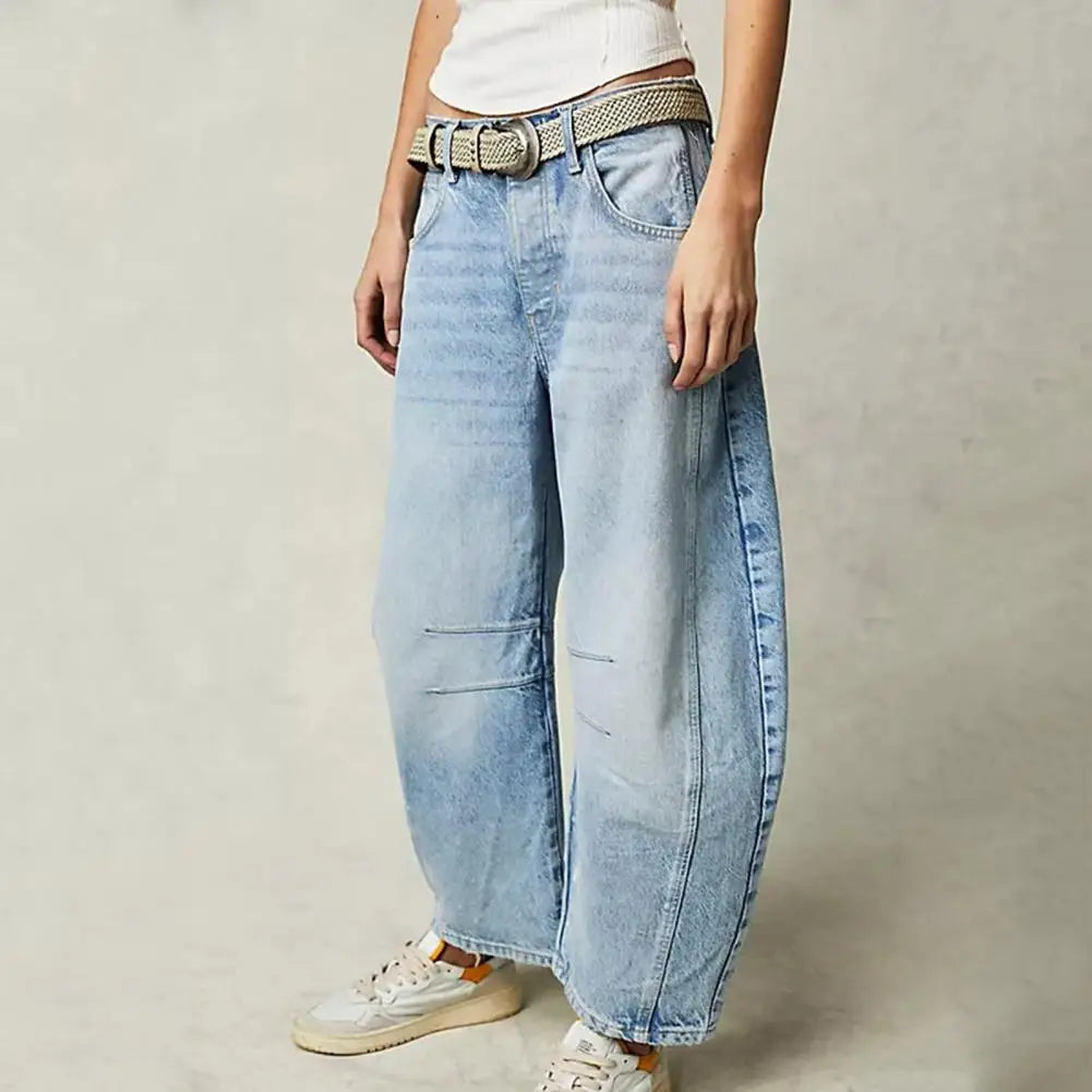 Moncelia Kathleen Sculpted Barrel Leg Denim Jeans