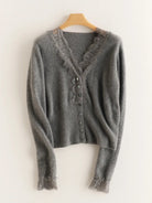 Moncelia Amelia Cashmere-Blend Lace Cardigan