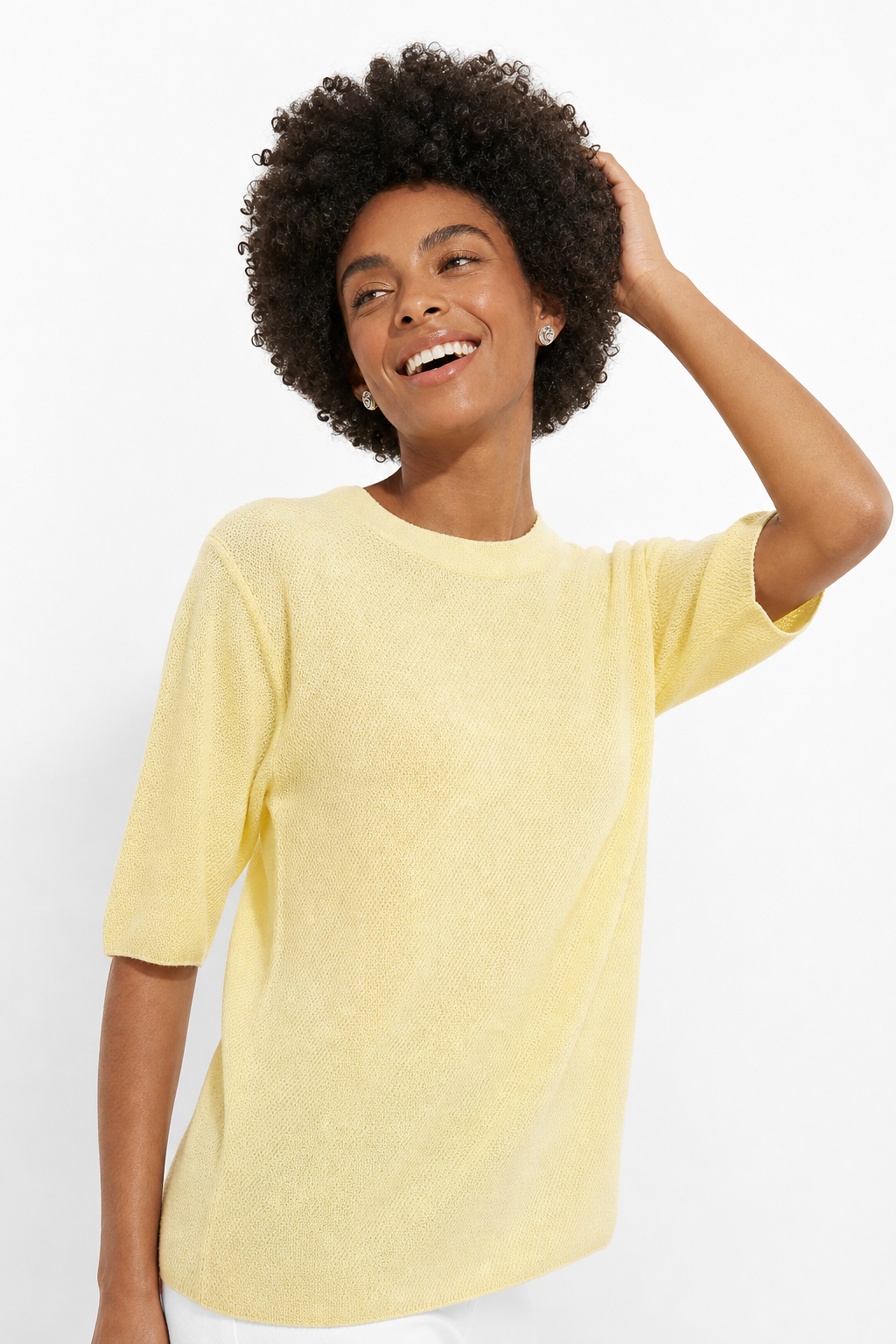 Moncelia Tullia Seamless Crew Neck Knit Pullover