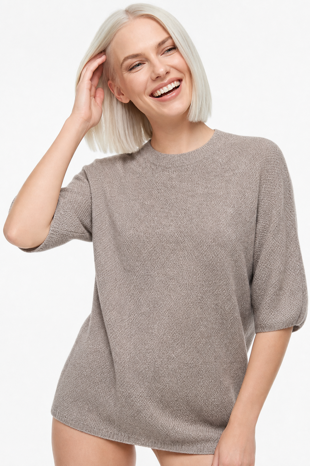 Moncelia Tullia Seamless Crew Neck Knit Pullover