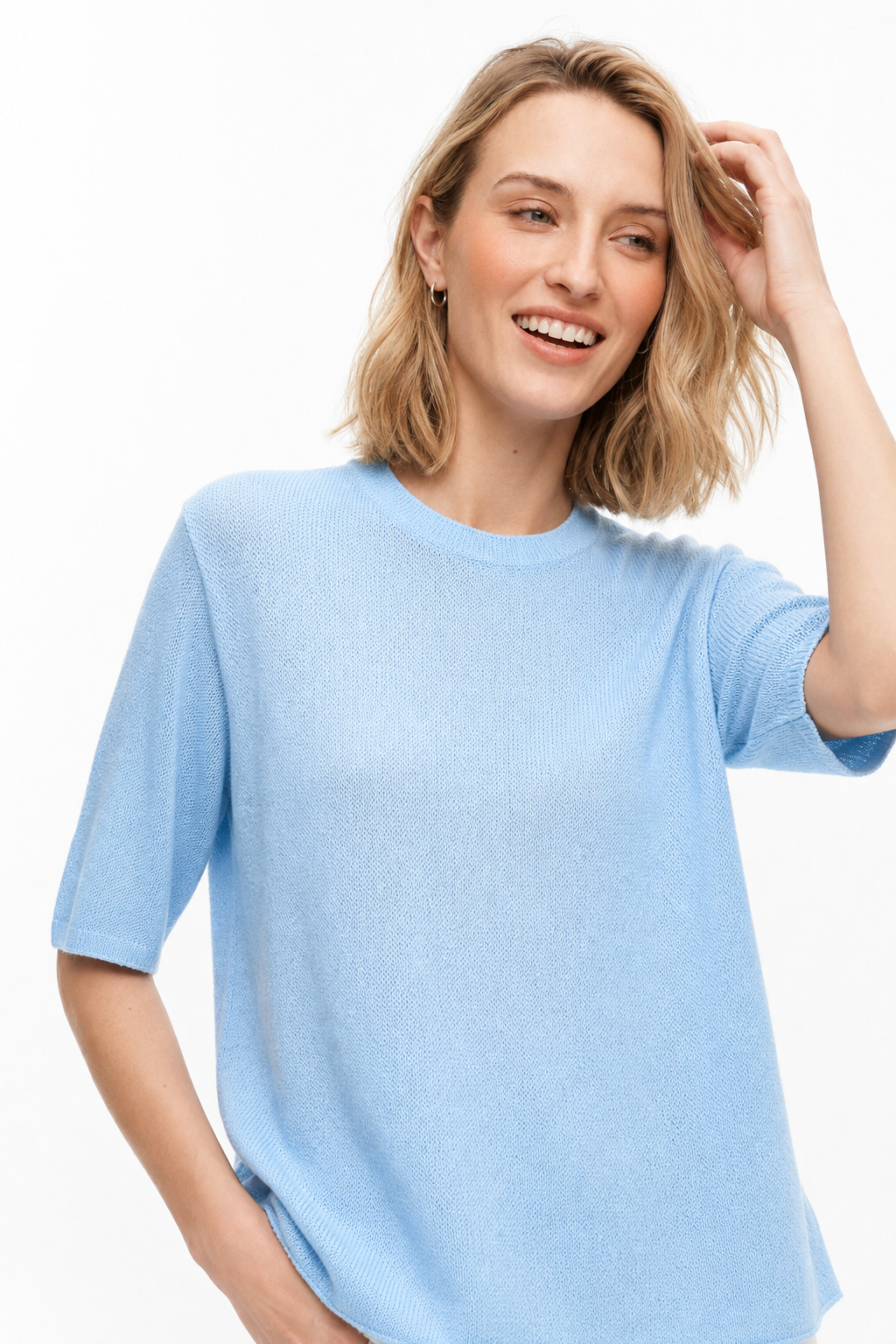 Moncelia Tullia Seamless Crew Neck Knit Pullover