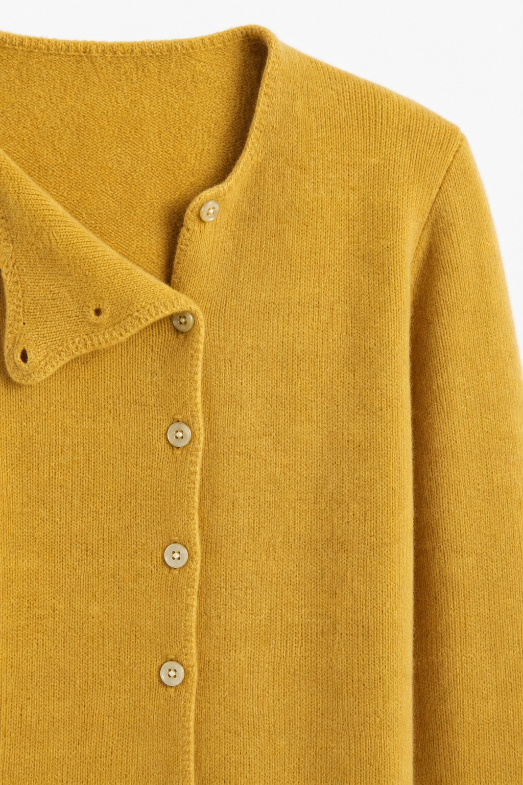 Moncelia Noemie Asymmetric Button Knit Sweater