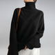 Moncelia Mafalda Diamond Knit Turtleneck Sweater