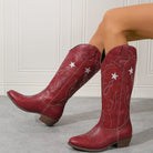 Moncelia Vesta Star-Embroidered Western Boots