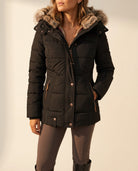 Moncelia Liesl Quilted Faux Fur Hood Puffer Jacket
