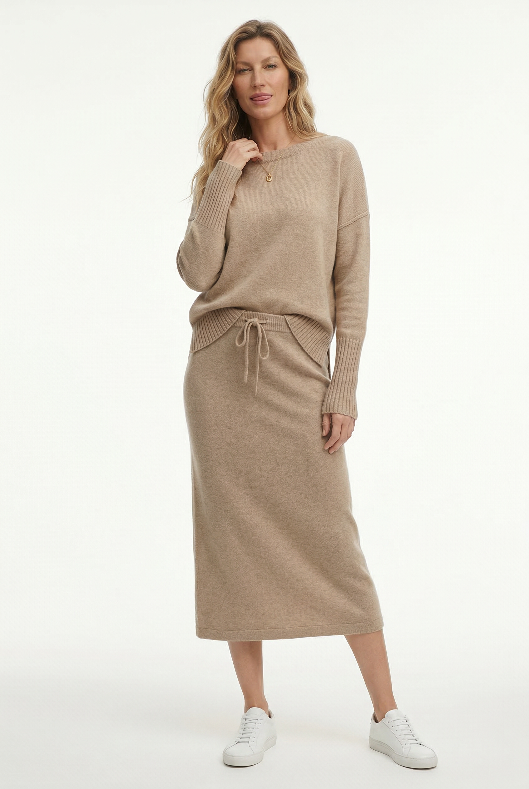 Moncelia Hedvig Knit Sweater and Midi Skirt Set
