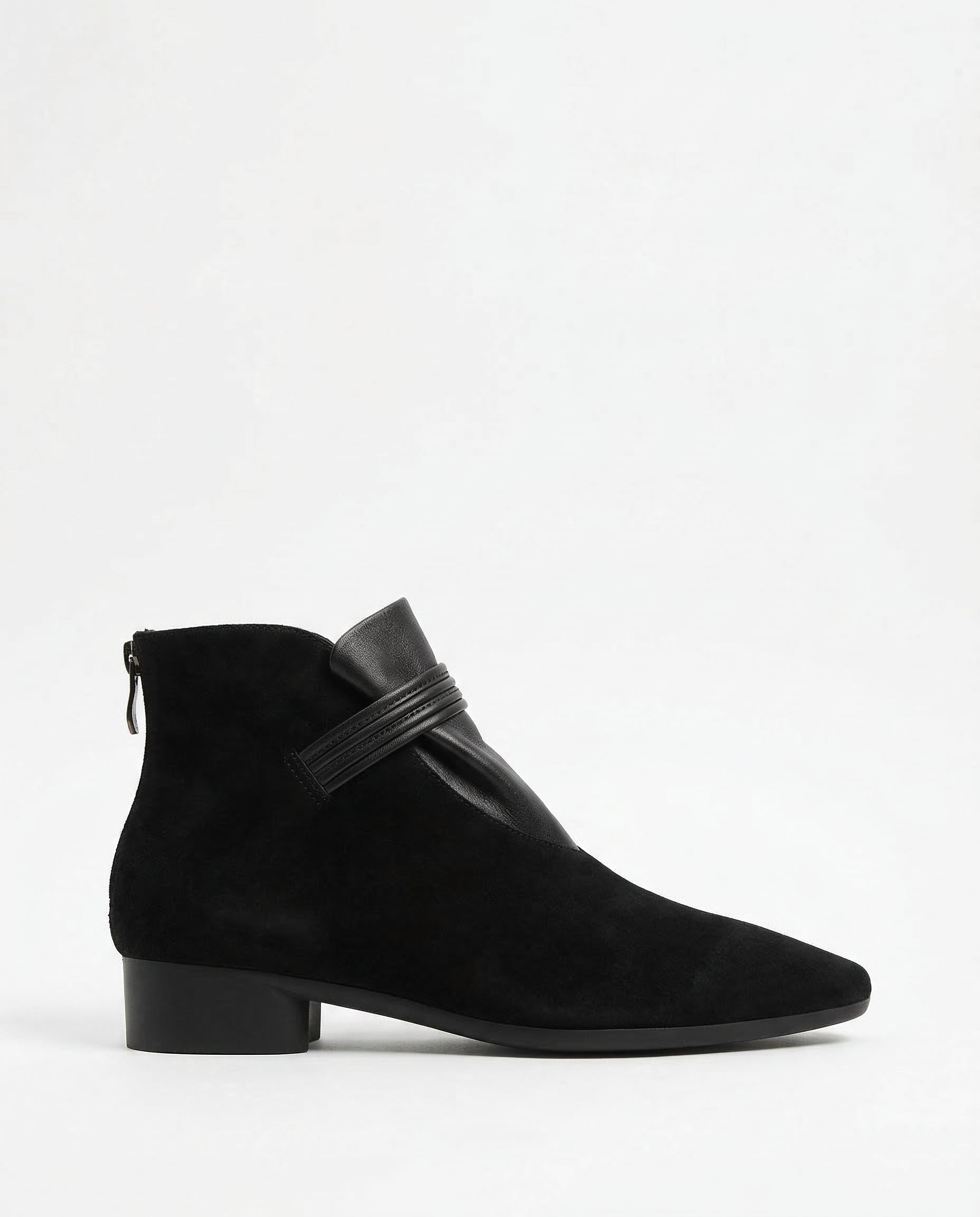 Moncelia Fabia Pointed-Toe Faux Suede Ankle Boots