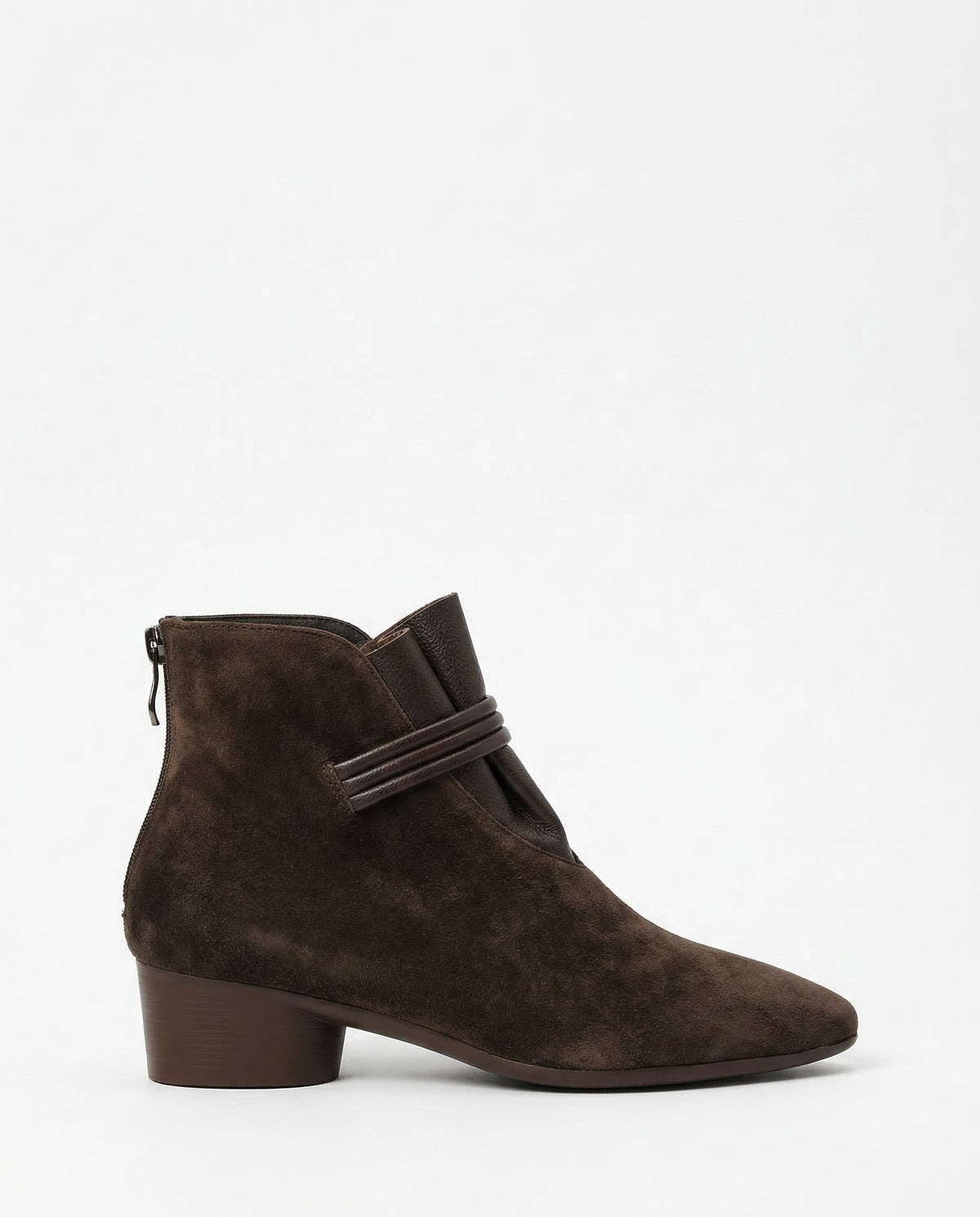 Moncelia Fabia Pointed-Toe Faux Suede Ankle Boots