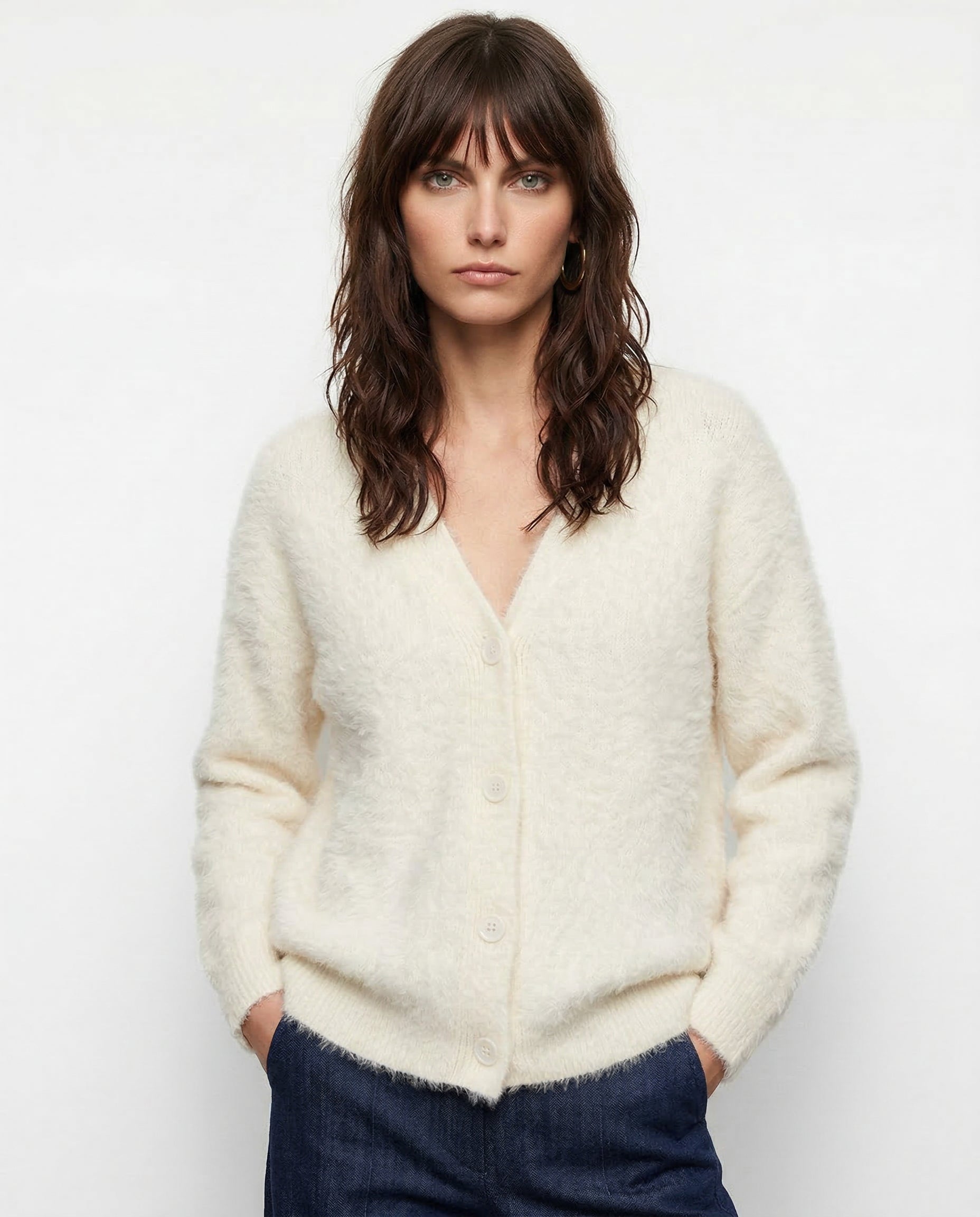 Moncelia Junia Brushed Knit Oversized Cardigan