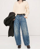 Moncelia Kathleen Sculpted Barrel Leg Denim Jeans