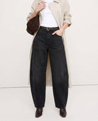 Moncelia Kathleen Sculpted Barrel Leg Denim Jeans